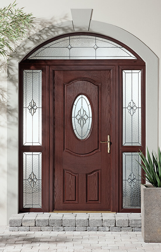Rosewood traditional composite door