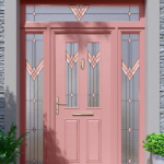 New pink front door.