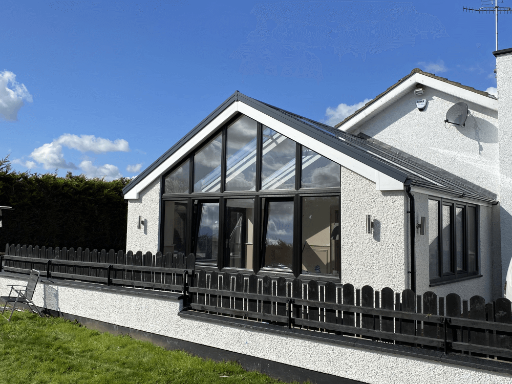 Ultraroof black and white conservatory